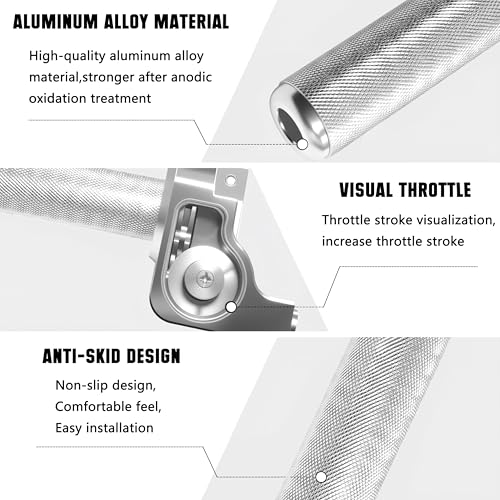 Image of Motorcycle Throttle Assembly,7 /8 inch Quick Twist Throttle Grips with Throttle Cable Aluminum Alloy Universal for CRF KLX SSR TTR 110 125 150 250cc Dirt Pit Bike ATV Mini Bike