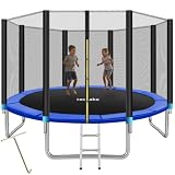 tectake® Trampolino Elastico per Bambini e Adulti da Giardino Ø 244/305/366/396/427/457 cm...