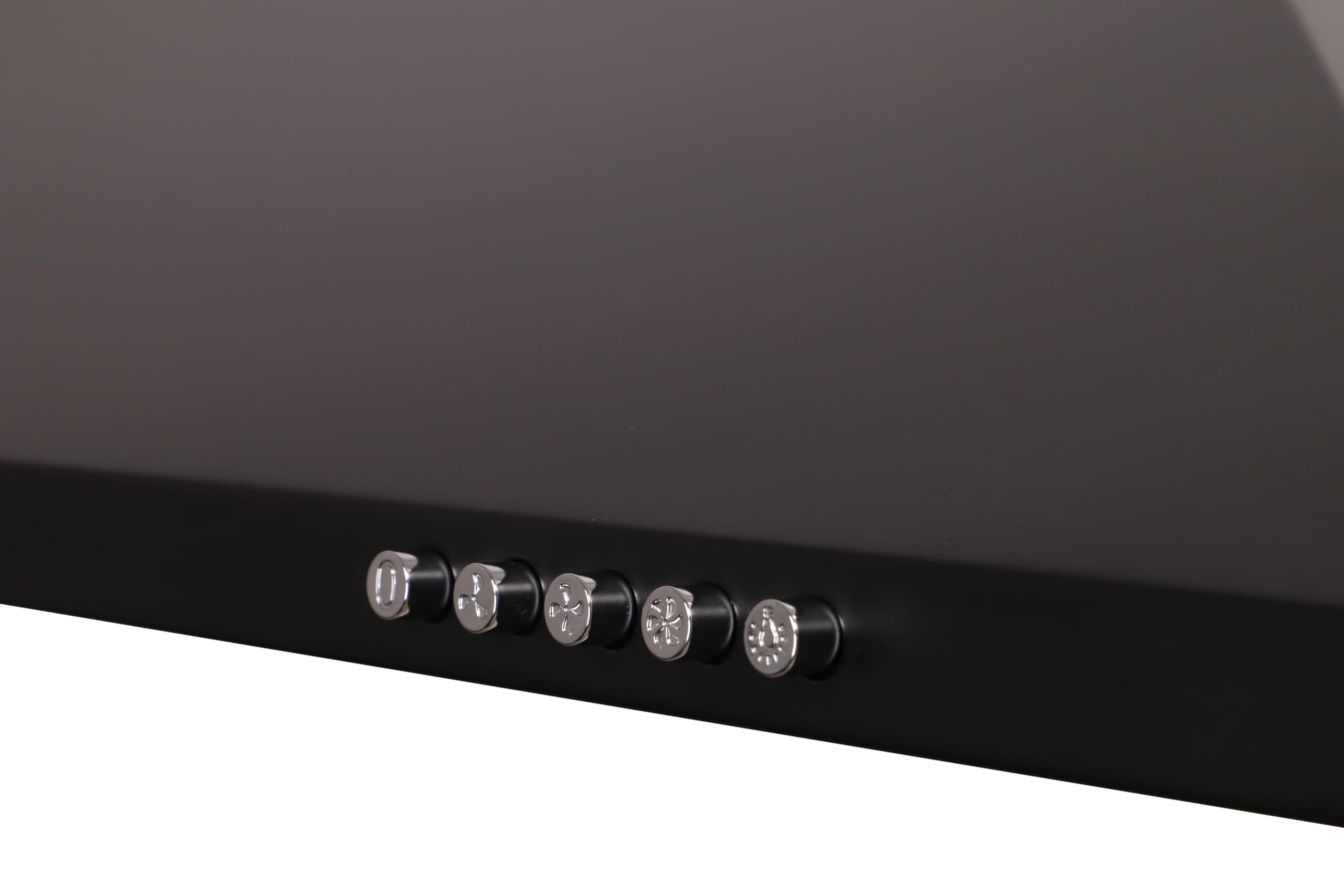 Respekta Dunstabzugshaube Karena / Kaminhaube 90 cm / Metallgehäuse schwarz matt /Abluft - und Umluftfunktion / CH22055-90 S / 53 – 68 dB