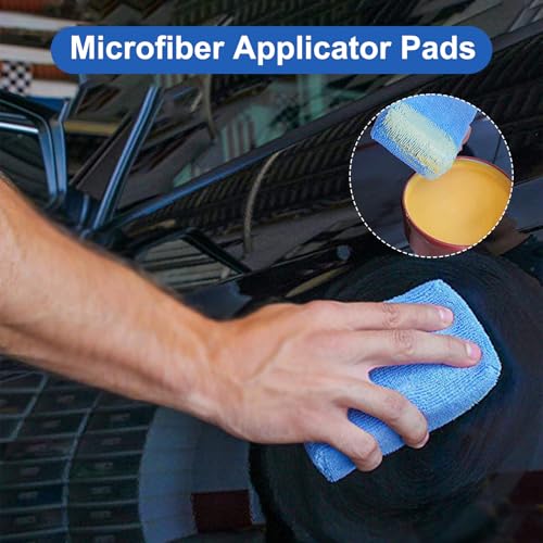 Microfiber Car Wash Mitt Applicator Towel and Car Detailing Brushes Duster Cleaning Kits, Car Wash Mitt Brush & Soft Hair Car Interior Detailing Brush Tools for Car Decoration Automotive Truck SUV RV - Image 4