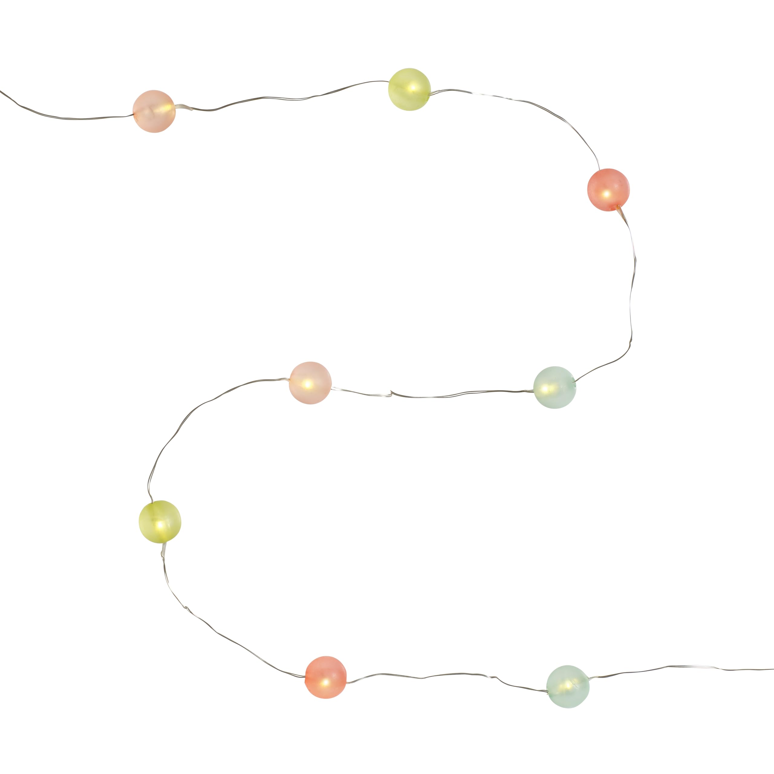 Catena Luminosa Pasquale Con 10 Uova Colorate - LED Bianco Caldo, Timer 6h, Interni/Esterni