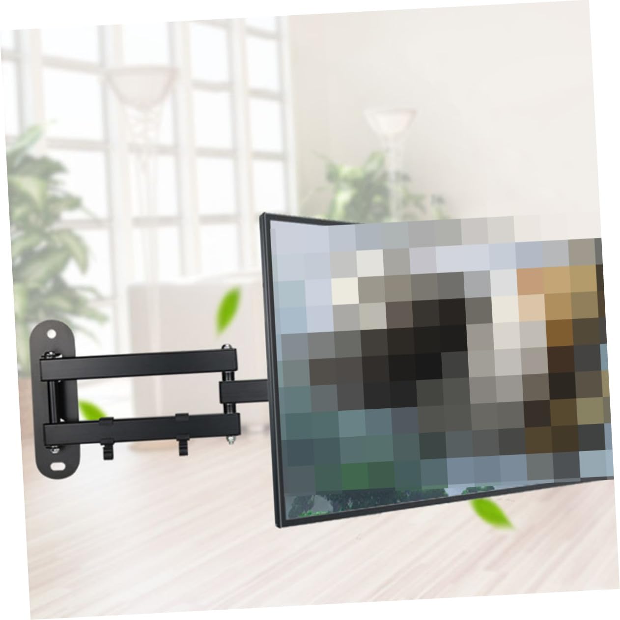 Supporto Tv Parete per Monitor LCD LED Staffa Fissa in con e Nascondi Capacità Montaggio Salvaspazio e