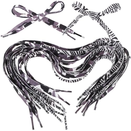 VALICLUD 20 Stück Geflochtene Bunte Schnürsenkel 05m Regenbogenmuster für Kinderschuhe Flach Langlebig Sneaker Zufällige Farbe Zufällige Farbe