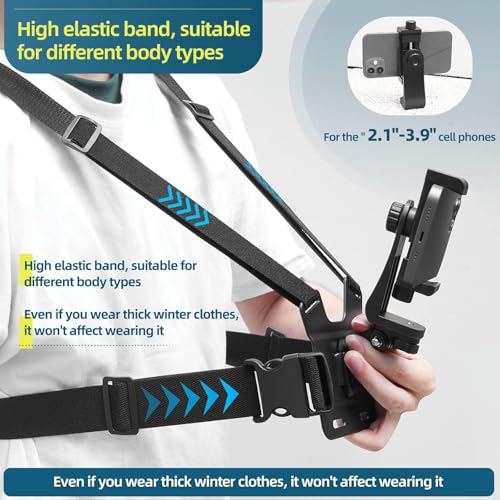 image for Generic Mobile Phone Chest Mount Harness Strap Cell Phone Holder Mount