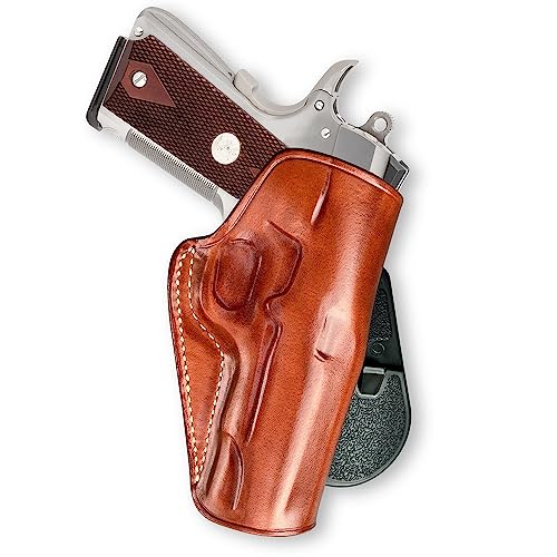 Masc Leather OWB Paddle Holster Open Top Fits, 1911 EMP