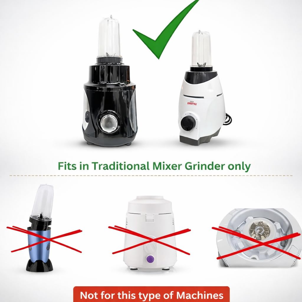 WONDER STAR Mixer Grinder Wet Jar Compatible For Bajaj Gx1,Gx3,Gx4,Gx8,Gx3501,Gx3701,Gx4701,Gx3000,Gx400,Gx3,702,Twister Deluxe,Twister,Bravo Dlx (1200Ml)|Bpa Free Lid With Ring|Silver — Amazon image 7