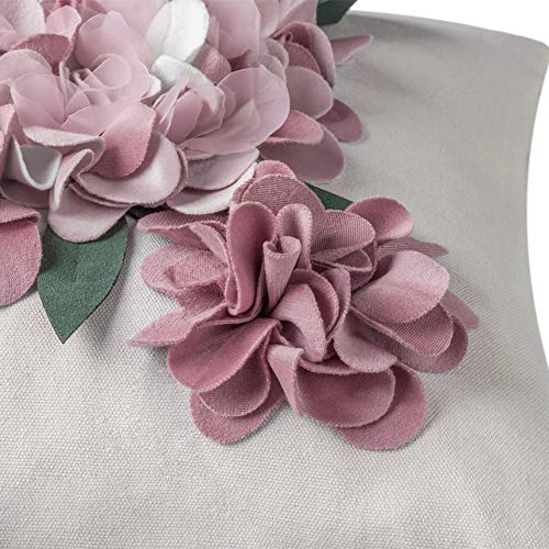Jwh 3D Flower Throw Pillow Cover Decorative Stereo Cushion Floral Pillowcase Colorful Accent Pillow Case Bed Couch Bedroom Chair 18X18 Inch Beige And Dusty Pink #TOP3