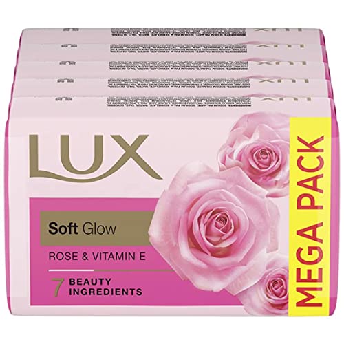 Image of Lux Softglow Rose & Vitamine E Soap, 400g (Pack of 4)