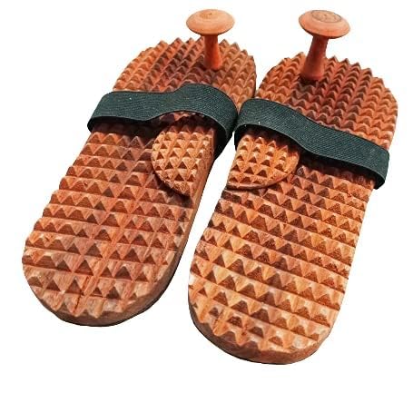 ACS Prime Wooden Khadau For Men Women Pain Relief Acupressure Wooden Slippers For Foot Massager (Brown, Size 6) ACS Prime Wooden Khadau For Men Women Pain Relief Acupressure Wooden Slippers For Foot Massager (Brown, Size 6)