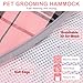 BEAUTYZOO Dog Grooming Hammock for Small Dogs Cat- Dog Sling for Nail Trimming/Clipping- Dog Hanging Harness Holder with Thick Fabric Neck Support & Strap Restraint Claw Care, Pink M