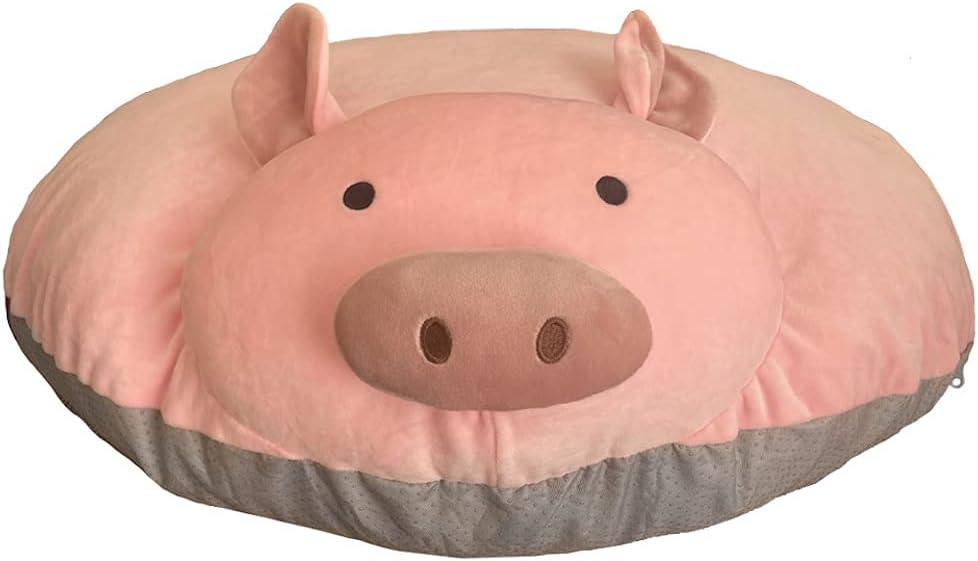 Piggy Poo and Crew Pig Shaped Pillow and Pet Toys for Dogs, Pigs, Rabbits, & Other Small Pets