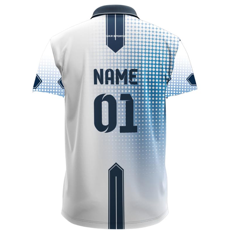 Image of Dika Sports Cricket Custom Player Name and Number Jersey Cricket Tshirt for Men | 2 Year to 5XL