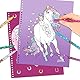 Depesche 12931 Miss Melody Create your Glitter Horses - Malbuch mit 30 Seiten zum Gestalten von Pferde-Motiven, inkl. 6 glitzernden Gelstiften
