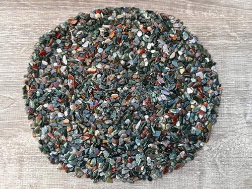Image of GAF TREASURES 2 oz Lot Natural Semi Tumbled Gemstone Chips, Crushed Mini Crystals, Undrilled Crystal Chips (Fancy Jasper)