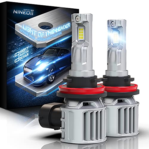 Nineo H11 Led Bulbs, 22000Lm H8 H9 Lights 600% Super Bright 6500K Cool White Plug & Play For Car Light H8 H9 H11 Halogen Replacment With Cooling Fans, Pack Of 2 #TOP6