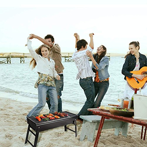 Charcoal Grill,Portable For Barbecue, Folding Bbq Grill, Small For Outdoor Camping Hiking Picnics Traveling 24''X13''X9'' #TOP7
