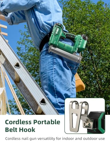 Image of KIMO 18 Gauge Cordless Nail Gun Battery Powered w /2X2.0 Batteries & Charger, 5000pcs Nails, Single & Contact Firing, Hook Up, LED Light, Cordless Brad Nailer for Upholstery /Woodworking /Fence /Roofing