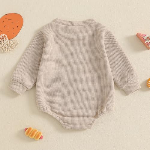 Infant Baby Boy Girl Thanksgiving Outfit Jumpsuit Turkey Embroidery Stripe Onesie Bubble Romper Newborn Fall Clothes3