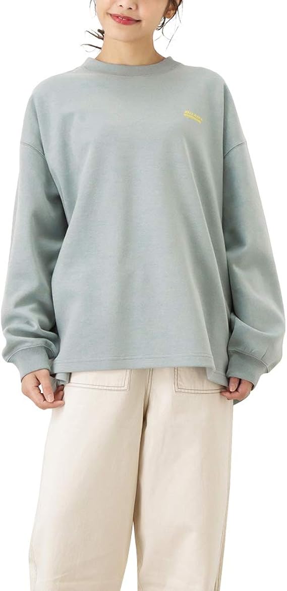 Amazon Co Jp Dickies ディッキーズ トレーナー スウェット 長袖 プルオーバー レディース ダンボールニットクルートレーナー ダンボールニット クルーネック ブランドロゴ 11 6930 ブルー F 服 ファッション小物