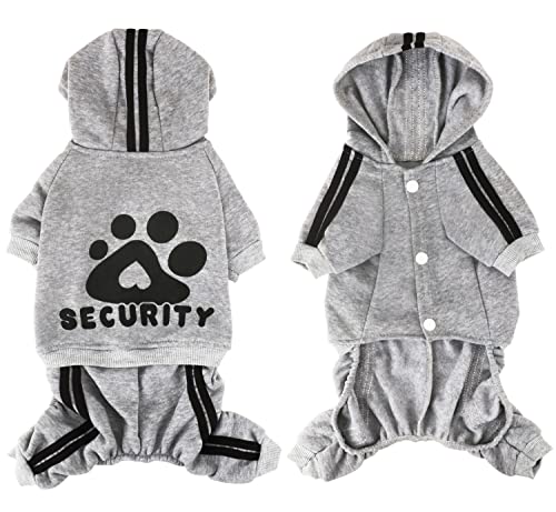 Dolahovy Hunde Hoodie Kleidung für Haustiere Weiche Herbst Winter Welpen Pullover Fleece Hundejacke Mäntel Baumwolle Hunde Outfit für Chihuahua Teddy Kleine Mittlere Hunde Katzen Grau