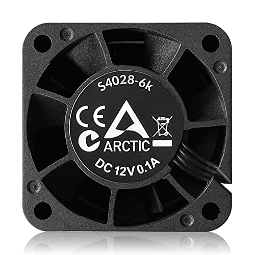 Image of ARCTIC S4028-6K - 40x40x28 mm Server Fan with Double Ball Bearing, 250-6000 RPM, PWM Regulated, 4-Pin Connector, 12 V DC - Black
