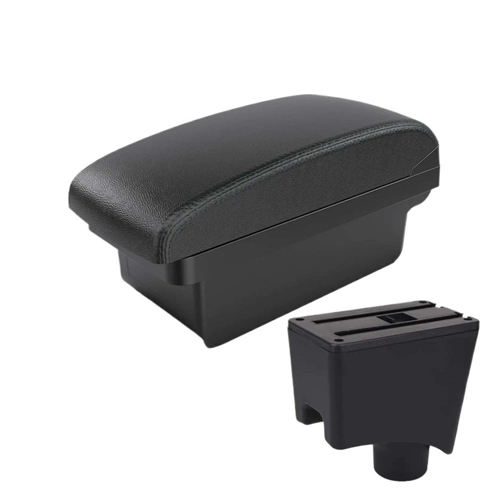 Umdjju A2 Black Line No Usb For Nissan For Almera G15 Car Armrest Box Storage Accessories Car Centre Console Armrest Box(A2 Black Line No Usb)