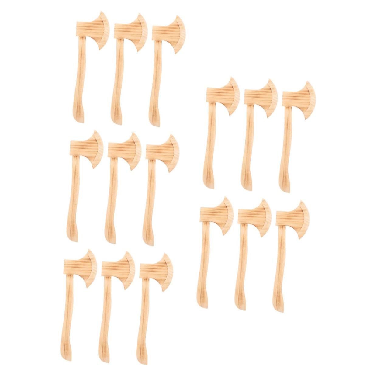 15 pezzi Asce Legno per Halloween Giochi e Puntelli Vichinghi per Cosplay e Decorazioni Materiale Resistente per Esterno e