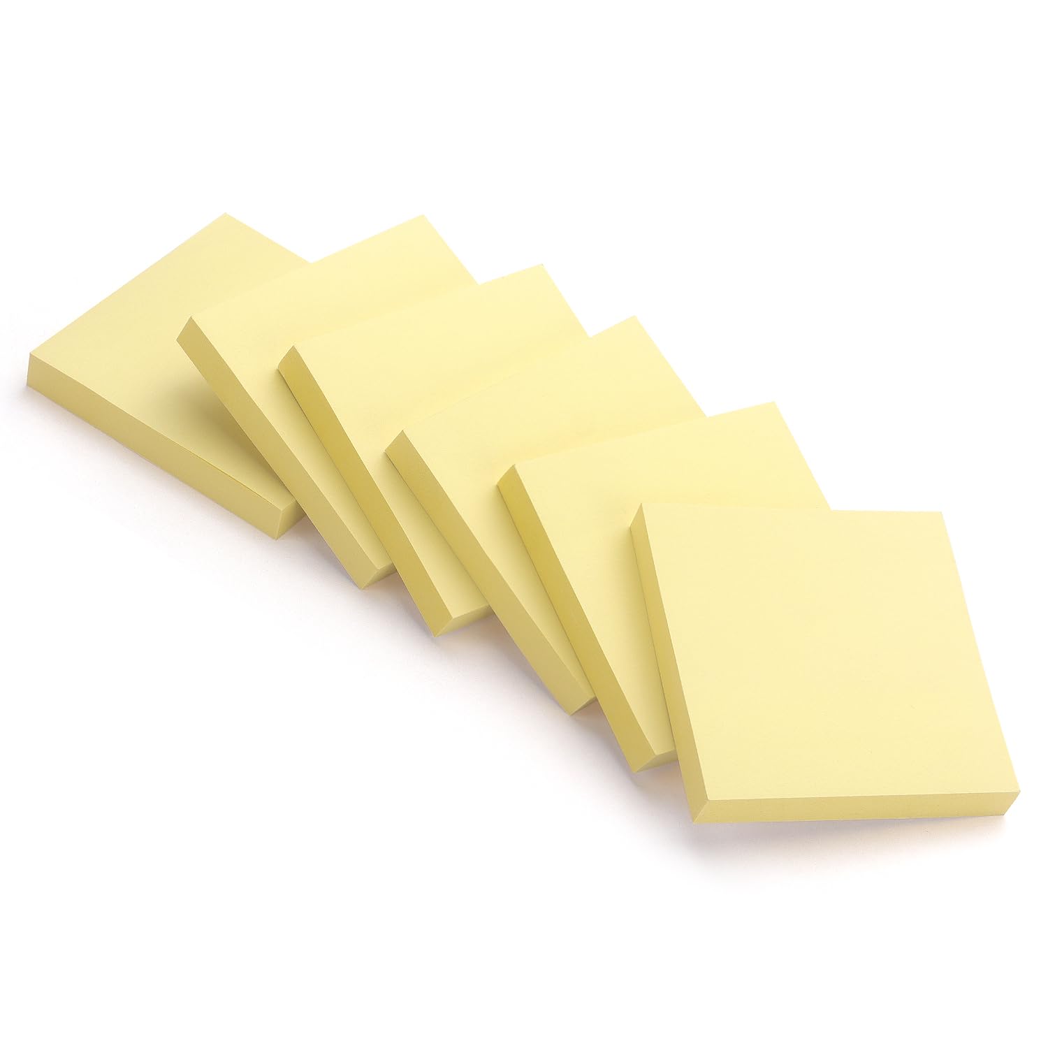 Early Buy Haftnotizen, 3 x 3 mm, selbstklebend, Gelb, 6 Blöcke, 100 Blatt gelb