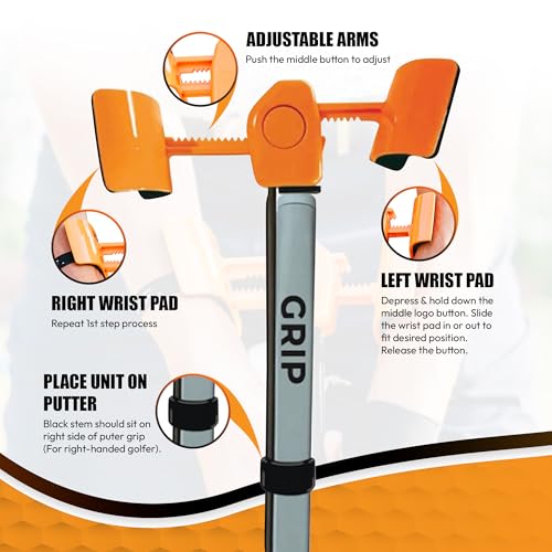 Image of Orange Whip Golf Putting Aid Trainer, Patented Short Game Golf Swing Training for Precision and Accuracy, Made in USA