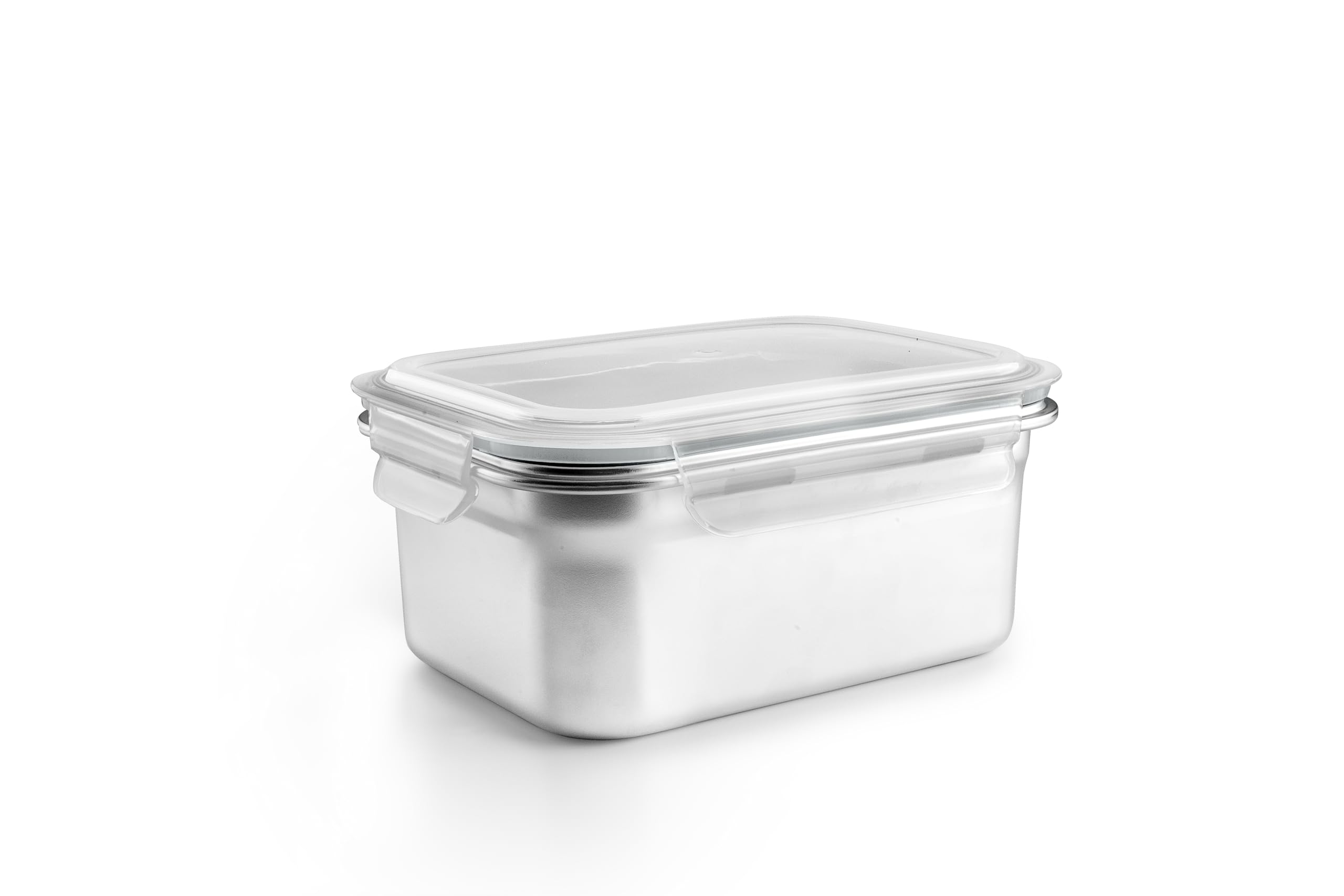 IBILI - Prostokątny pojemnik na lunch Keepklin 1600 ml, stal nierdzewna, nadaje się do kuchenki mikrofalowej, hermetyczna pokrywka