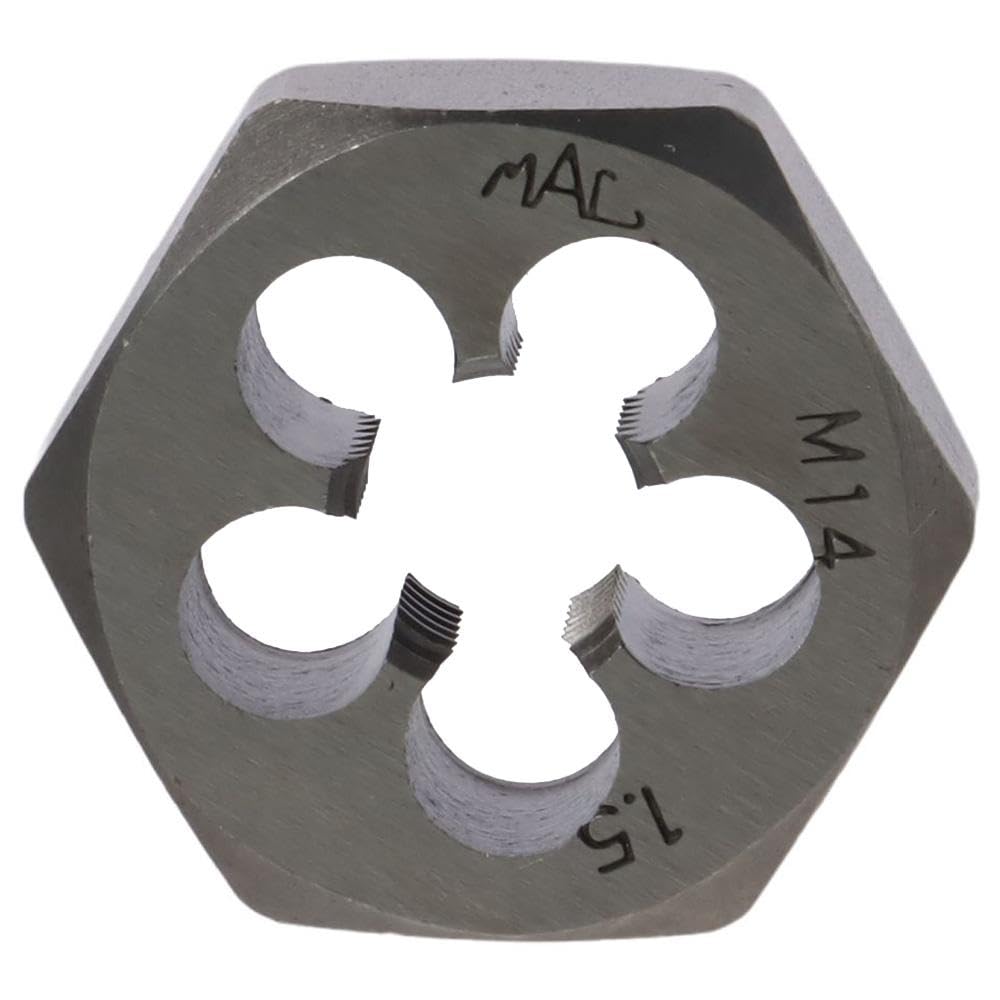 HOBBYIN Hex Rethreading Dies,Carbon Steel Hexagon Taper Pipe Die,M14 X 1.5 Carbon Steel Hex Rethreading Die Hand Tool For Machining