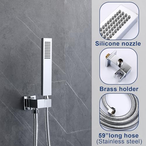 Ensemble de douche haute pression 25,4 cm à double fonction et jet ajustable