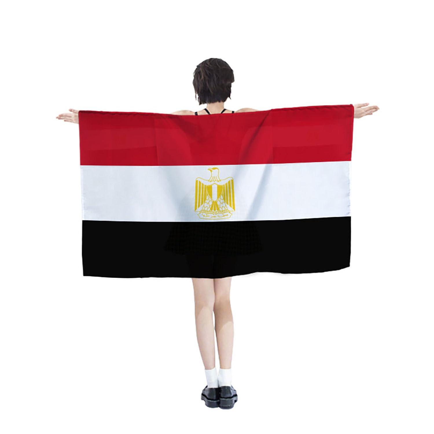 Drapeau Egypte cape idéal pour matchs de foot en extérieur et célébrations