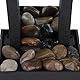Wakects Indoor Desktop Brunnen Wasserfall,LED-Zimmerspringbrunnen Beleuchteter Wasserfall-Tischbrunnen mit Flussfelsen USB Desktop-Brunnen 16.5 x 11 x 9 cm