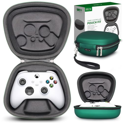 sisma Aufbewahrung Tasche Kompatibel mit Xbox Series X/S & Xbox Core Wireless Controller Robuste Aufbewahrungstasche Hard Case Sicherer Schutz Hülle Deluxe Grün