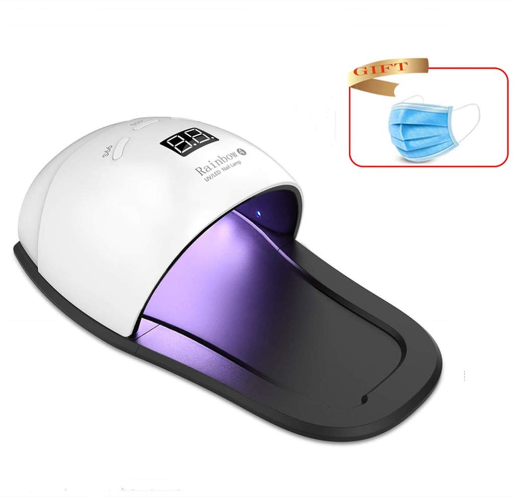 Ruihua Lampada Professionale per Unghie 2 in 1 UV/LED 48 W, Portatile rapida Polimerizzazione nuova Versione per Asciugare unghie delle dita dei piedi e delle dita,Articoli da regalo