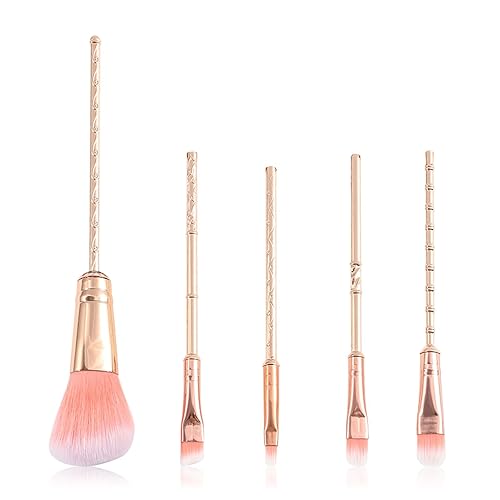 WeChip Stich - Juego de brochas de maquillaje para niñas y mujeres, 5 piezas, color azul