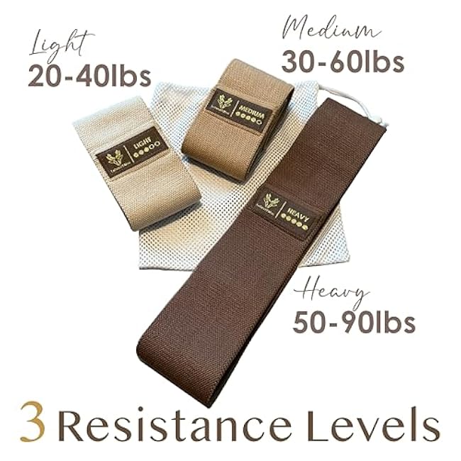 Resistance Loop Exercise Bands, 3 Set of Stretch Bands for Booty Legs, Pilates Bands, Resistance Bands for Fitness, Strength Training, Physical Therapy, Workout Bands for Women, Yoga Band