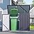 EBE 46 Cu. Ft Outdoor Trash Can Storage, Metal Storage Bike Shed, Waterproof Garbage Can Organizer with Chain Lid, Outdoor Storage Clearance for Patio, Garden, Backyard