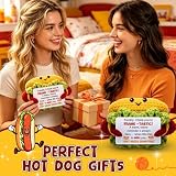 hixkvpen Hot Dog Gifts Emotional Crochet Support Hot Dog, Graduation Encouragement Gift for Women Men Friend Student Coworker Gifts for Hotdog Lovers Positive Stuffed Animal Home Desk Decor