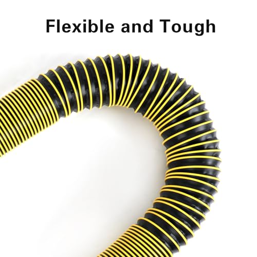 Image of 15FT RV Sewer Hose, EXTREME Heavy Duty 24 Mil TPE Material for Abrasion Resistance and Crush Protection, Camper Sewer Hose Kit with Pre-Attached Bayonet Fittings, 4-in-1 Adapter Elbow, Yellow