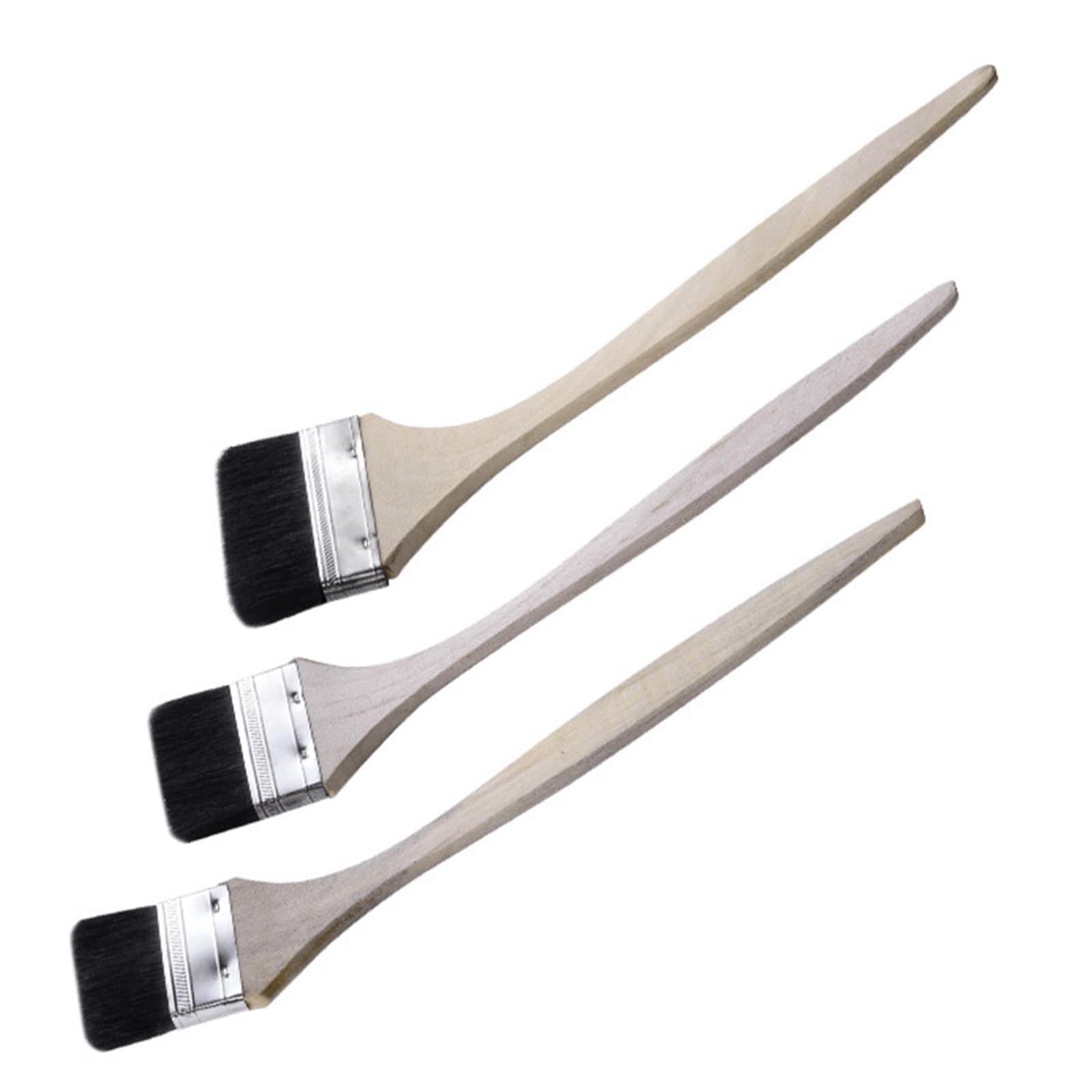 Tsophreniq 3Pcs Multipurpose Long Handle Brush Bent Radiator Paint Brush For Ship Maintenance And Wall Painting Efficient Paint Application