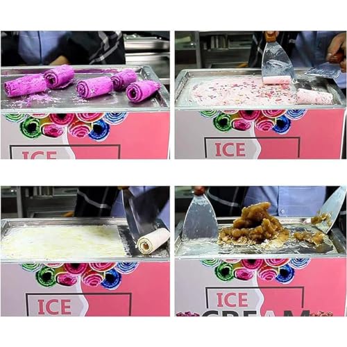 Kommerzielle Maschine zur Herstellung von frittierten Eisrollen, 330 W Mini-Eismaschine for zu Hause, DIY-Maschine for gebratenen Joghurt, Maschine zur Herstellung von frittierten Joghurt-Eisrollen – Bild 7
