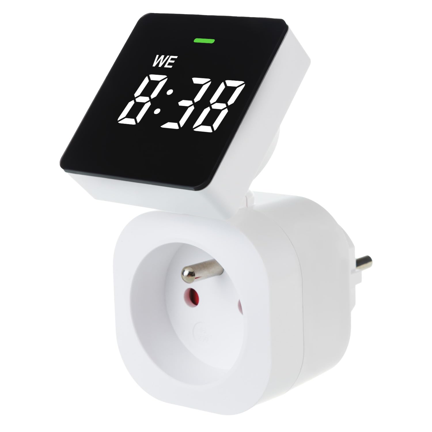 Green Blue Presa timer digitale verde blu con 8 programmi regolabili individualmente | carico massimo 16 A/​3680 W | Display LCD, classe di protezione IP20 per uso interno (GB610 E)
