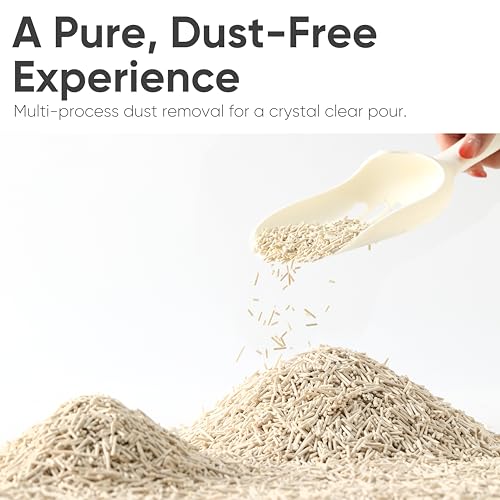 Image of FUKUMARU Tofu Cat Litter - Natural Lightweight Mixed Corn Cat Litter Pellets, 99.9% Dust Free Quick Clumping, Effective Odor Control, Flushable, Low Tracking, 12lb (2 Packs)