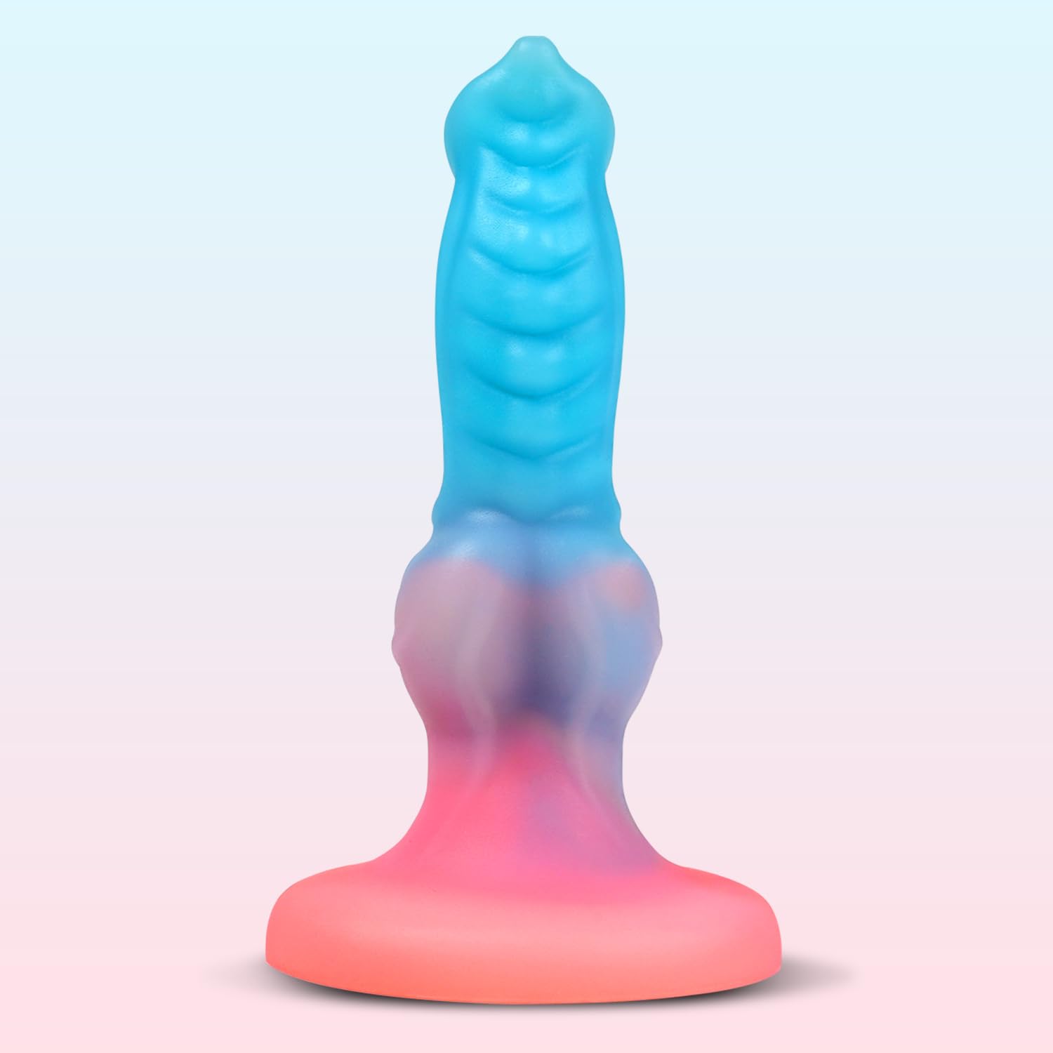 Luminous Dog Dildo for Women, 7'' Small Fantasy Monster Anal Dildo with Strong Suction Cup, Liquid Silicone G-spot Realistic Dragon Dildo for Prostate Massage, Adult Sex Toys for Women, Men