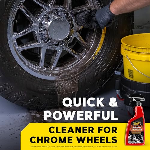 image for Meguiar's G19124 Hot Rims Chrome Wheel Cleaner - 24 Oz Spray Bottle, 1