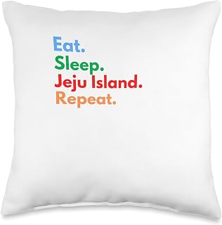 Eat Sleep Jeju Island Repeat for Jeju Island Lovers Throw Pillow