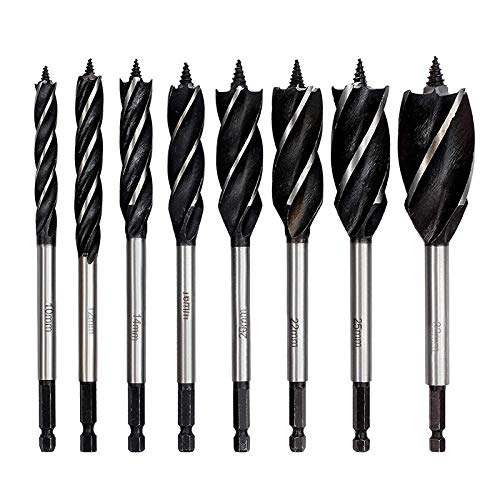 Drill Bit 8Pcs Wood Drill Bit Reaming Drill Wood Auger Steel Fast Cut Woodworking Drill Bit Set