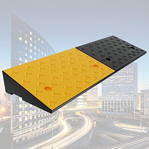 Rampa de caucho para bordillos 100x25x9cm resistente y antideslizante